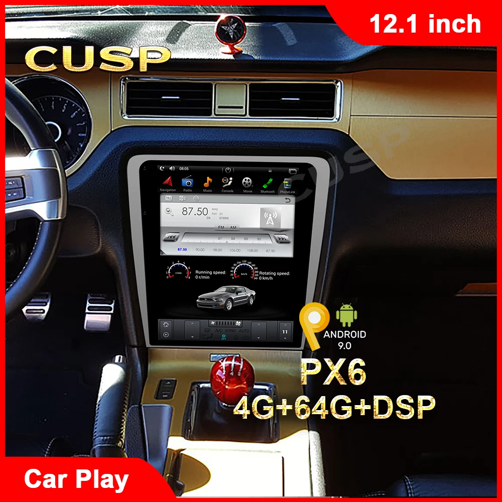 CUSP Android 9 Car GPS Navigation For Ford Mustang 2010 2011 2012- 2014 Android Auto stereo headunit Multimedia player Car radio