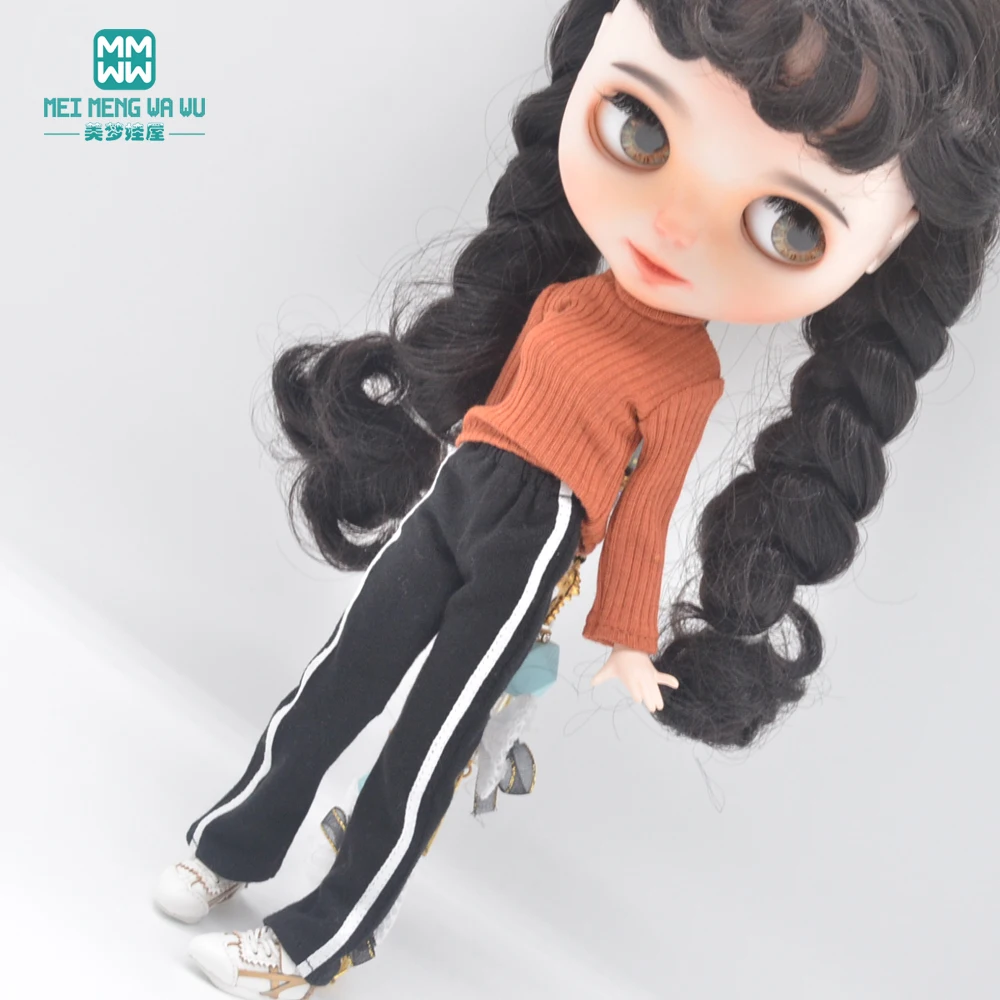 NEU 28-30cm Blyth Kleidung Azone OB22 OB24 Spielzeug Puppenzubehör Rollkragenpullover, Jogginghose, Schuhe – Detail 28