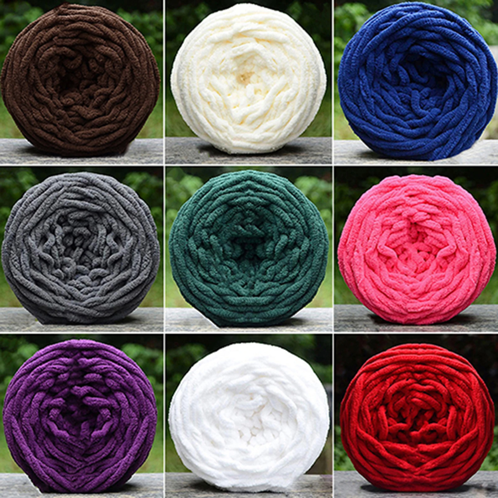 100g Ball Large Thick Bulky Plush Yarn Knitting Yarn for Blanket/Sweater/Cardigan/Scarf Wide Threads Hand-knitted Crochet Yarn