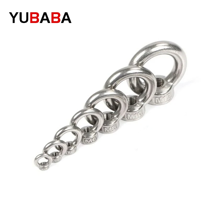 Lifting eye nuts Ring eyebolt Ring hooking nut screws M3 M4 M5 M6 M8 M10 M12 M14 M16 M20 M24 304 Stainless steel