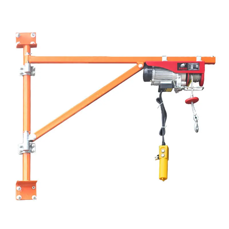 Wall crane bracket electric hoist bracket small crane hoist hoist household shelf rotating decoration hoist 220v