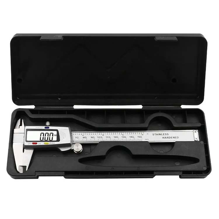 Imagem -05 - Instrumento de Medição de Paquímetro Digital 150 mm Instrumento de Medição Calibre Vernier de Plástico Aço Inoxidável