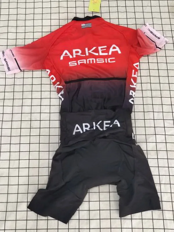 LASER CUT Skinsuit 2021 ARKEA SAMSIC TEAM Bodysuit SHORT Cycling Jersey Bike Bicycle Clothing Maillot Ropa Ciclismo