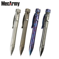 MecArmy TPX12 Titanium Ti Vintage Zir + DS geek-ti Bolt Action długopis taktyczny codzienne pisanie długopis EDC narzędzie samoobrony narzędzia do pracy na zewnątrz