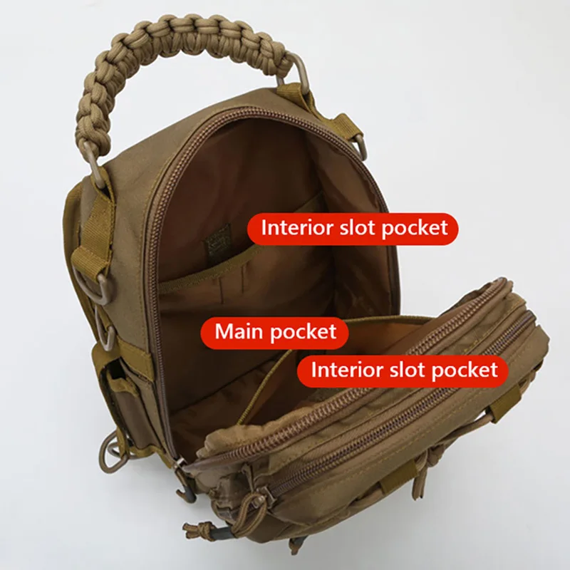 Tactical Camping Bag Backppack Chest Sling Outdoor FIshing Lure Rod Men Sports Handbags Shoulder Laser Molle Hunting Hiking Bags