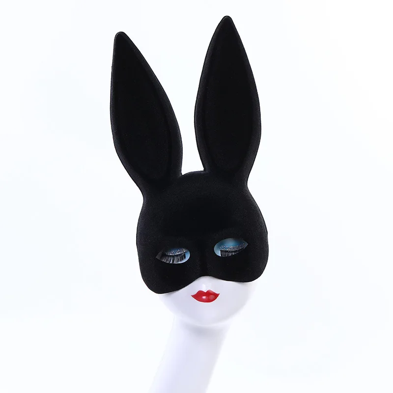 10pcs Bunny Ears Women Rabbit Mask Masquerade  Party Decor Bar Festival Photos Prop Christmas  Wedding Birthday Halloween