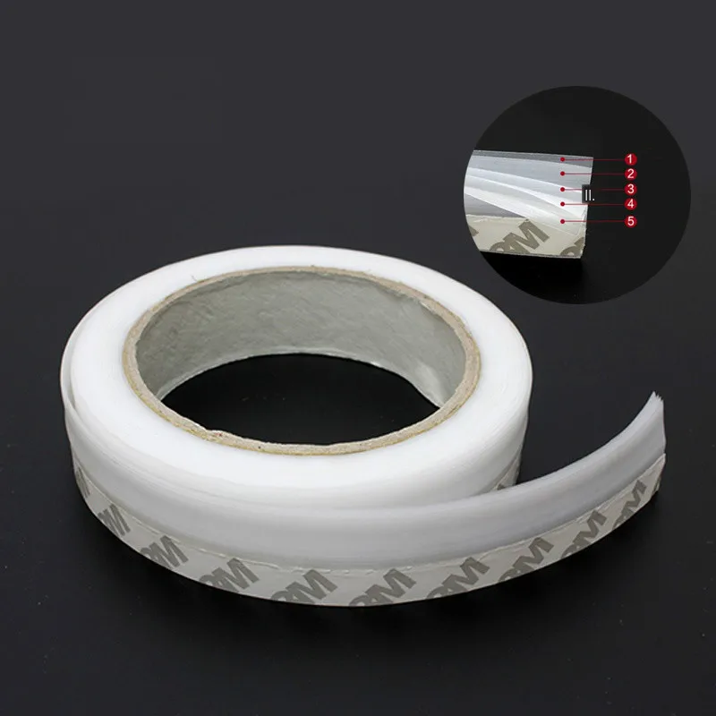 25mm/35mm/45mm Width Window Door Bottom Self Adhesive Silicone Rubber Seal Weathering Strip Door Sealing Bar Window Sealing Tape