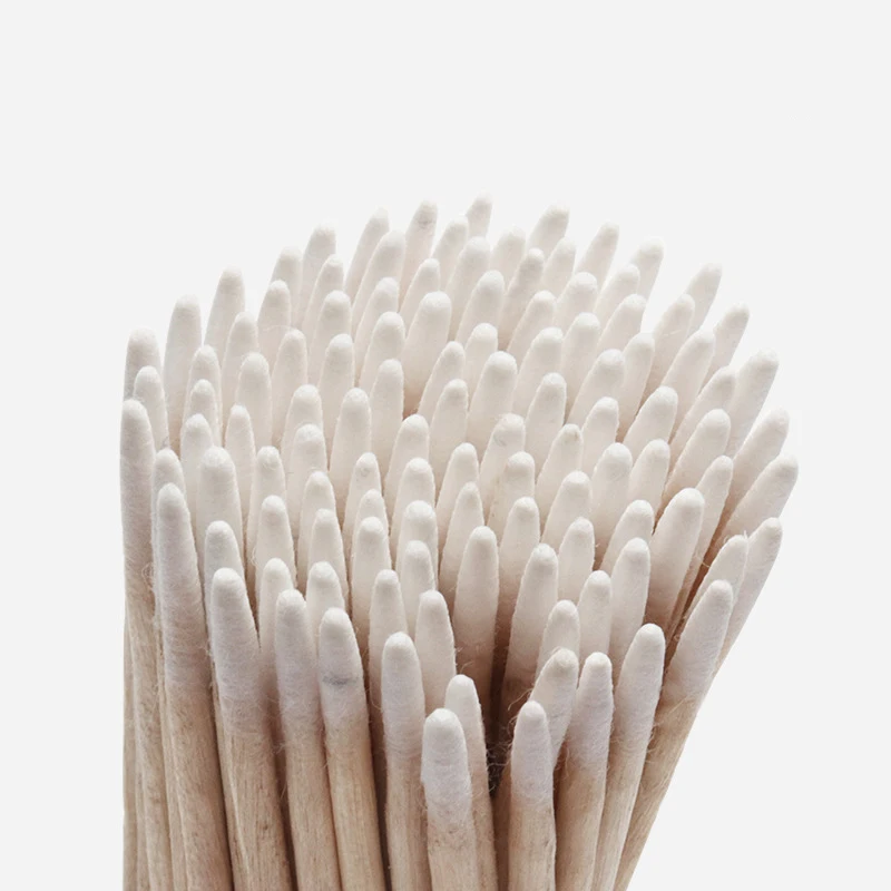 300Pcs Wood Cotton Swab Cosmetics Health Supplies Ear Jewelry Clean Sticks Tip Head Wood Cotton Swab