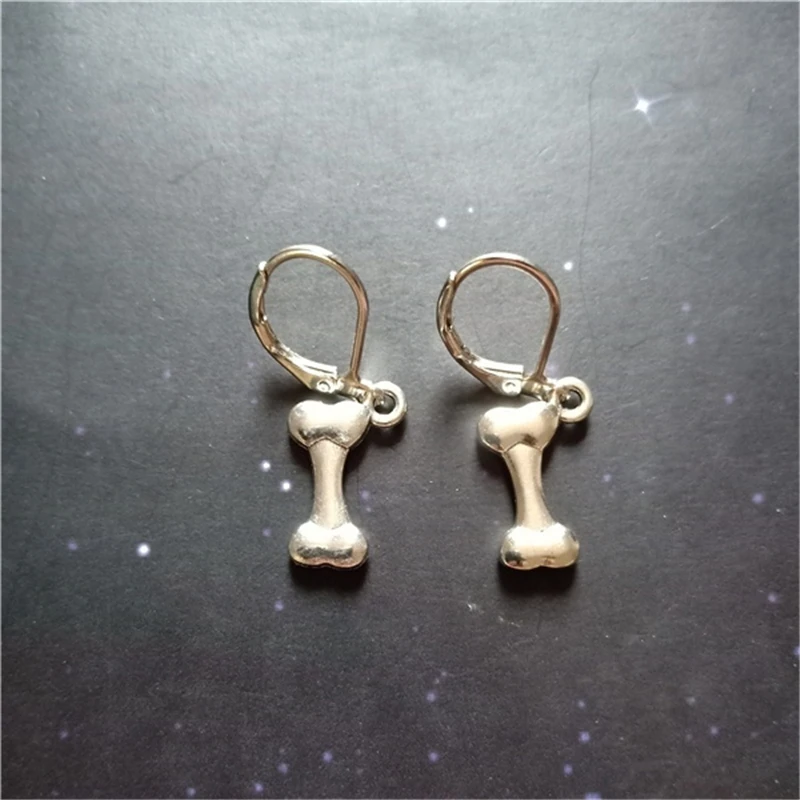 Bone Leverback Earrings Dog Bone Leverback Earrings Pet Lovers Gift Dog Bone Jewelry Animal Lovers Gift Pet Gift