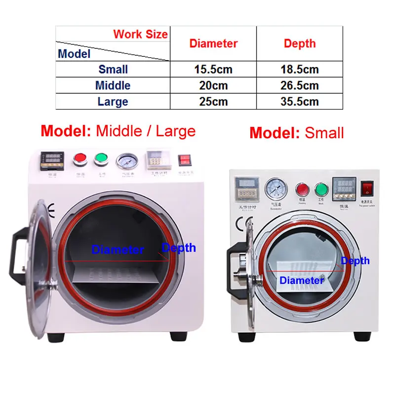 

Vacuum Lamination Machine LCD OCA Autoclave Bubble Remove Remover Machine For Samsung iPhone Phone LCD Screen Repair Refurbish