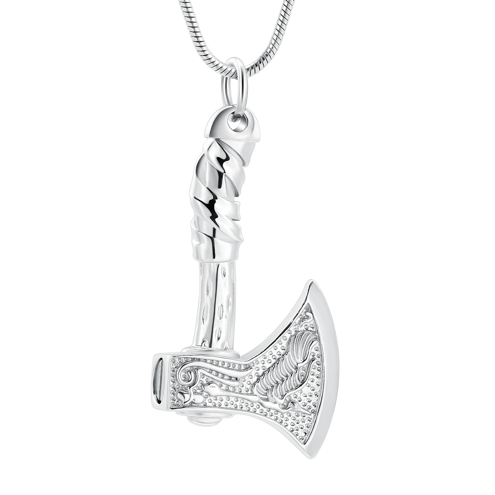 Axe Cremation Necklace for Ashes for Men Stainless Stee Cremation Jewelry Urn Pendant Locket Keepsake Memorial Gift