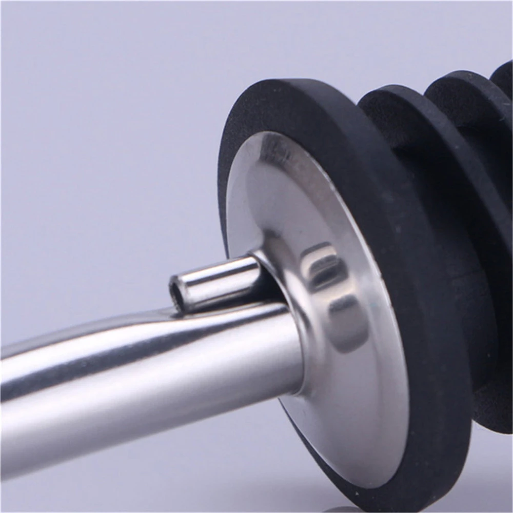 100pcs Wine Bottle Pourer Stopper Stainless Steel Wine Liquor Spirit Pourer Free Flow Wine Bottle Pour Spout Stopper Bar Tool