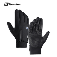 Cycling Gloves Waterproof Winter Gloves Warm Fluff Touchscreen Cold Silicone Anti Slip Bicycle Gloves For Men Women