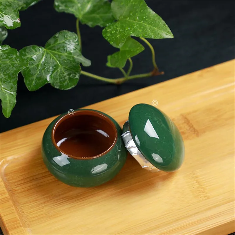 16 Colors Mini Tea Box Glazed Ceramic Jar Storage Boxes Pottery Jar Airtight Coffee Box Kitchen Food Storage Pots Ointment Jar