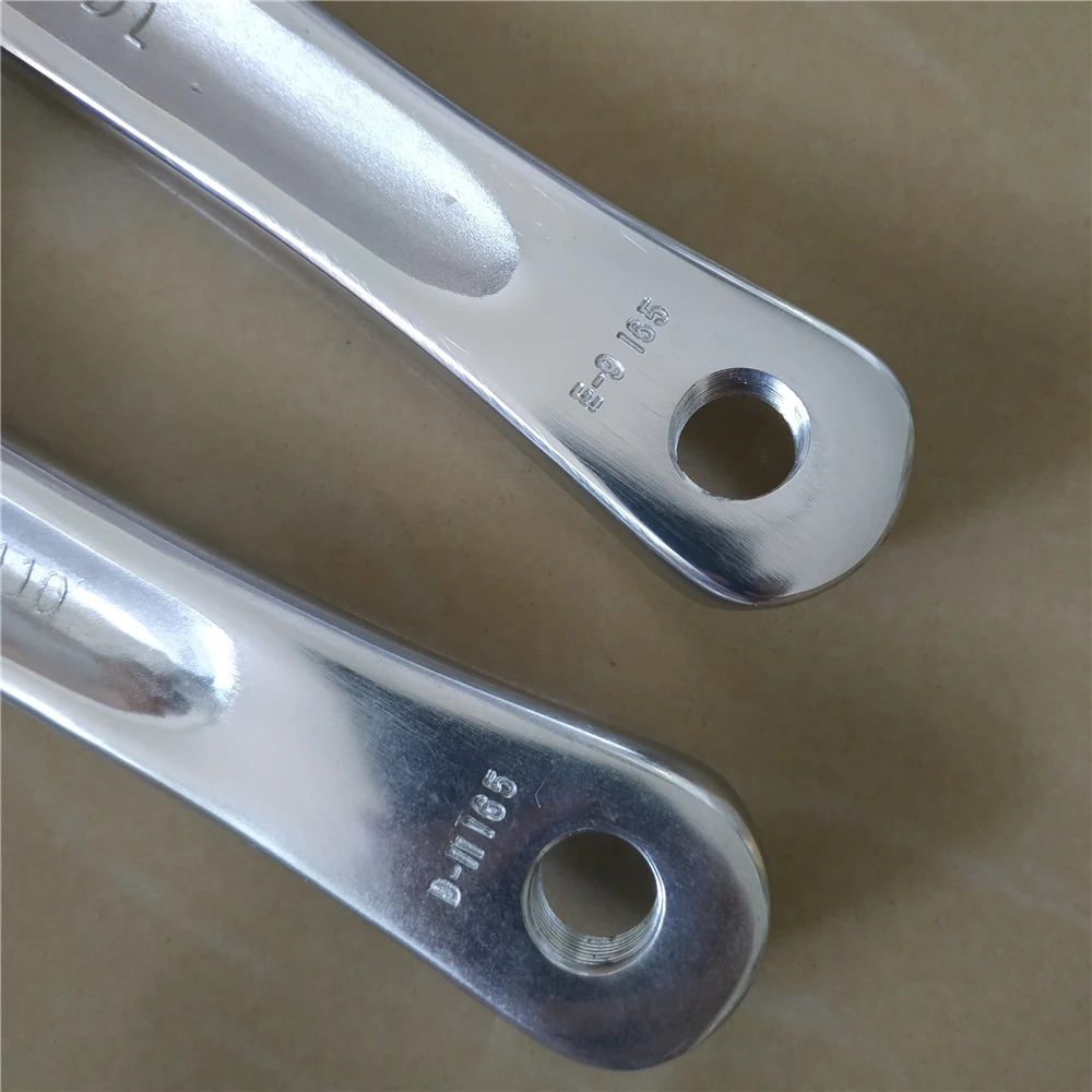 Road Bicycle Crank 5 Blots 110 BCD Aluminum Alloy Crankset Length 165MM 170MM Folding Bike Parts MTB Crankarm Silvery