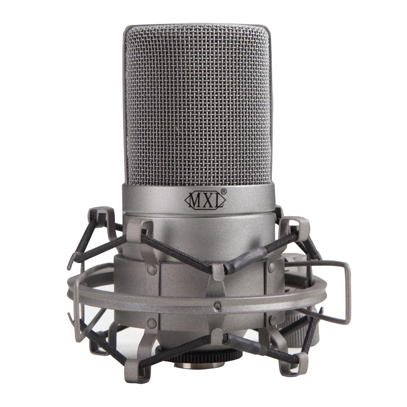 MXL CE90V professional large diaphragm condenser microphone with Alloy shock mount for redording and Network karaoke