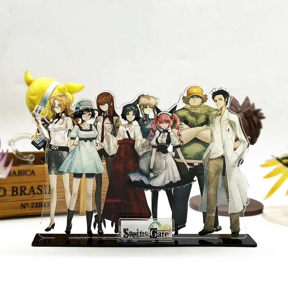 Steins Gate group Rintarou Kurisu Mayuri Itaru Moeka Ruka Nyannyan acrylic stand figure model plate holder topper anime game