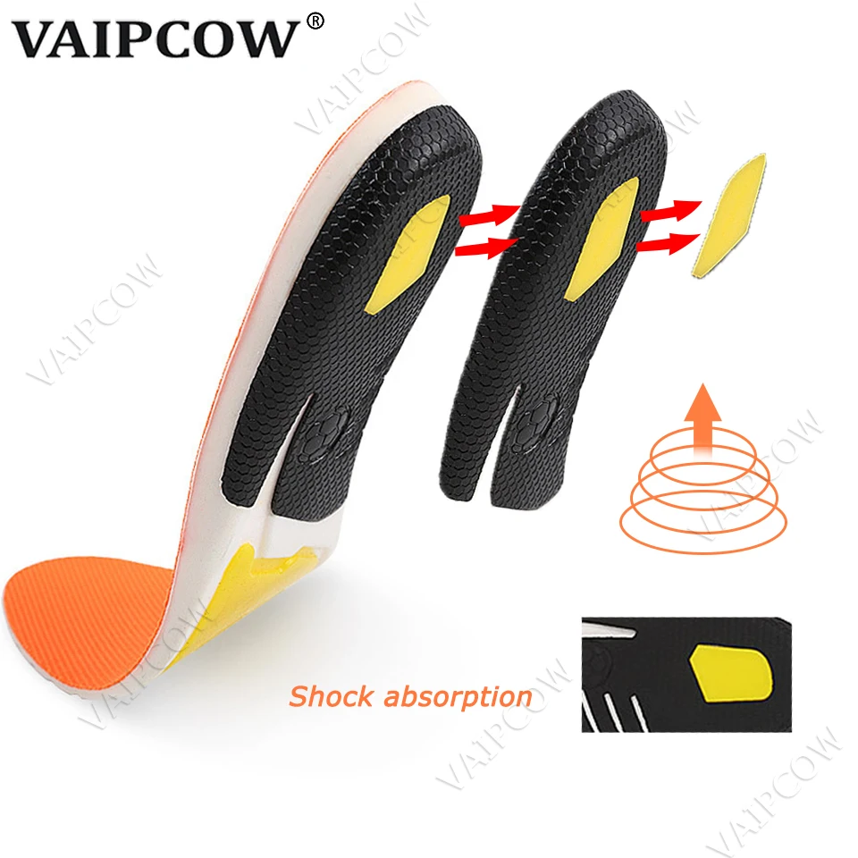 Orthotic Sport insoles orthopedic arch support Shock Absorption Running Stable Fixed heel Foot Pain Relief Inner Sole for Shoes