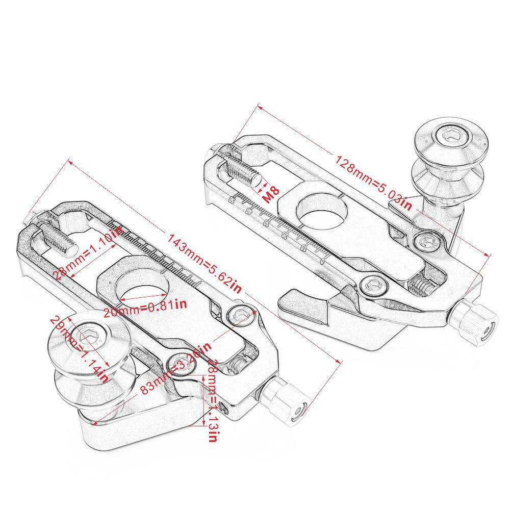 Fit For Honda CB650R CBR650R 2019 2020 CB650F CBR650F CB CBR 650F 650R Rear Axle Chain Adjusters Tensioners Catena Accessories