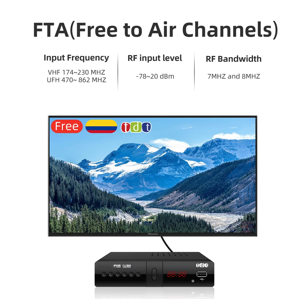 ใหม่ล่าสุด H265 DVB-T2ดิจิตอลรองรับ Dolby AC3 FTA H.265/ HEVC 10Bit H264 Dvb T2สำหรับเนเธอร์แลนด์ภาษาเช็คคำฝรั่งเศสอิตาลีฯลฯ