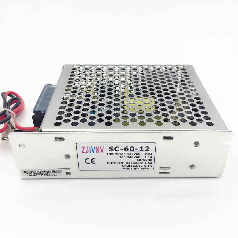 CE RoHS UPS Switching Mode Power Supply 60w with UPS/ Charge Function AC 110/220v to DC 12v/24v Battery Charger