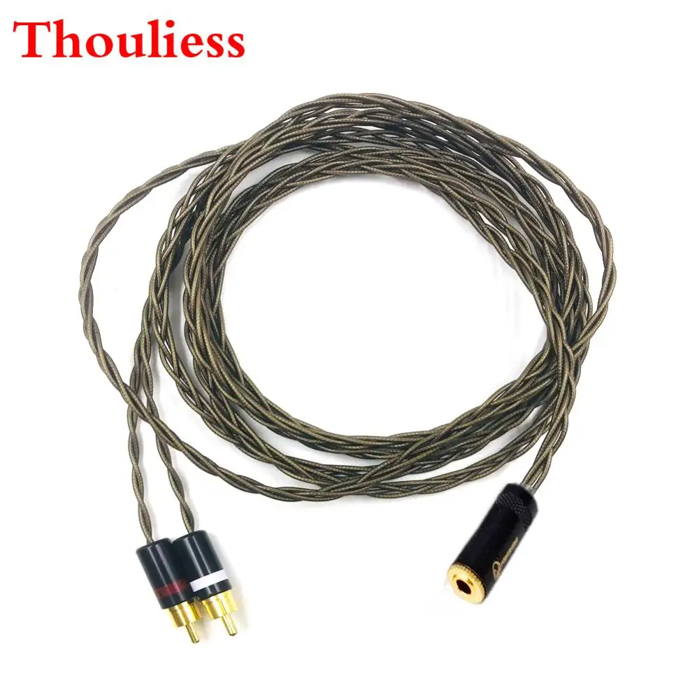 

Thouliess HIFI 3,5 мм стерео гнездо к 2 RCA Штекерный кабель Nordost Odin позолоченный 3,5 мм TRS к двойному RCA Штекерный аудио Aux кабель
