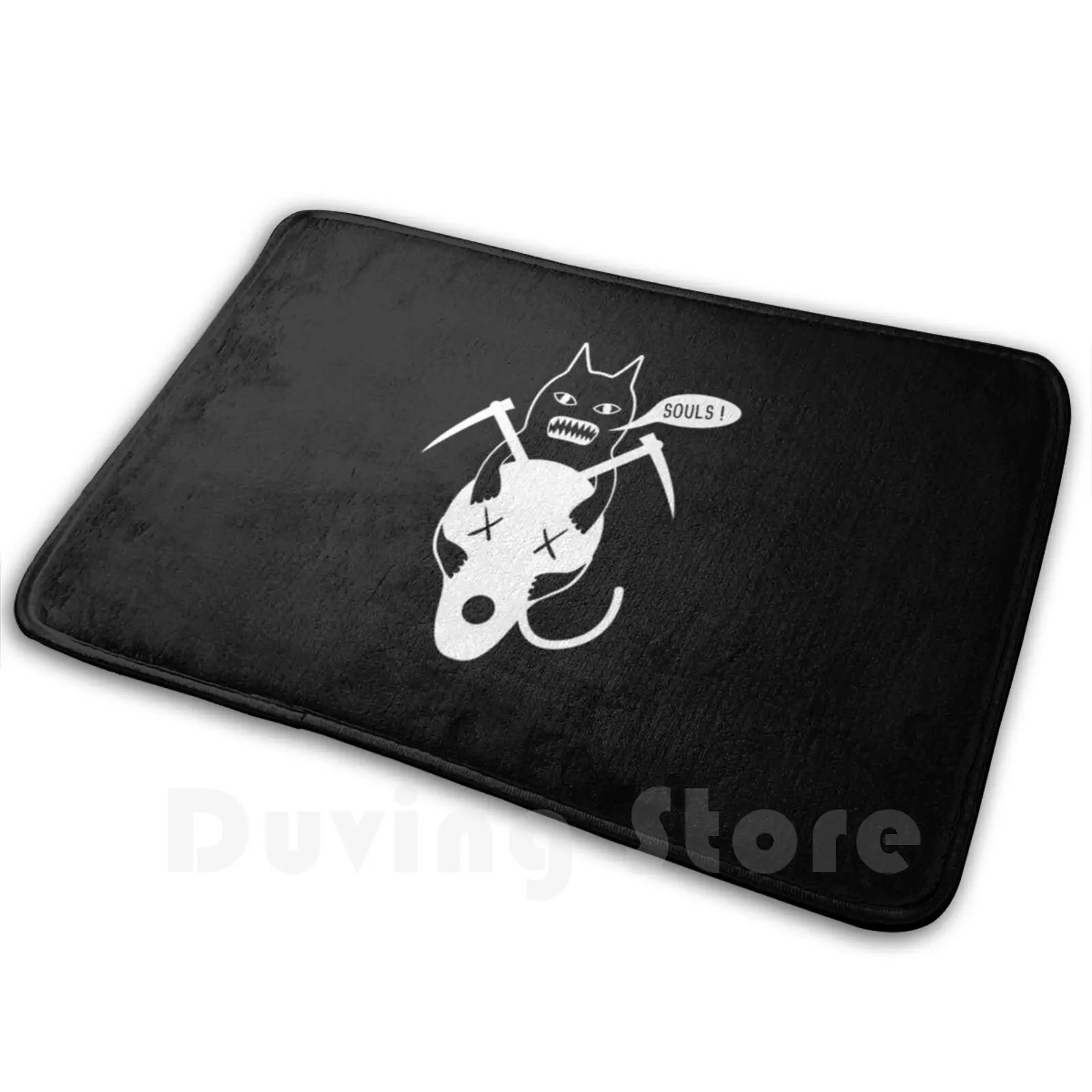 القط حصلت على روحك؟ هدية السجاد حصيرة البساط وسادة لينة القطط الجمجمة الجماجم الهيكل العظمي الهياكل العظمية قاتمة ريبر قاتمة ريبر الظلام #1