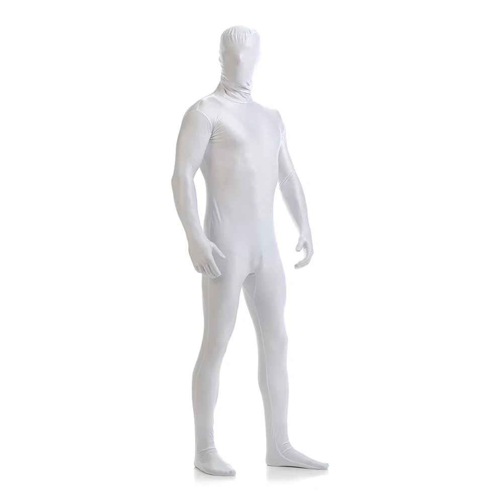 Frete grátis zentai terno de pele de corpo inteiro catsuit trajes de halloween personalizado para olhos abertos boca pode adicionar zíper virilha