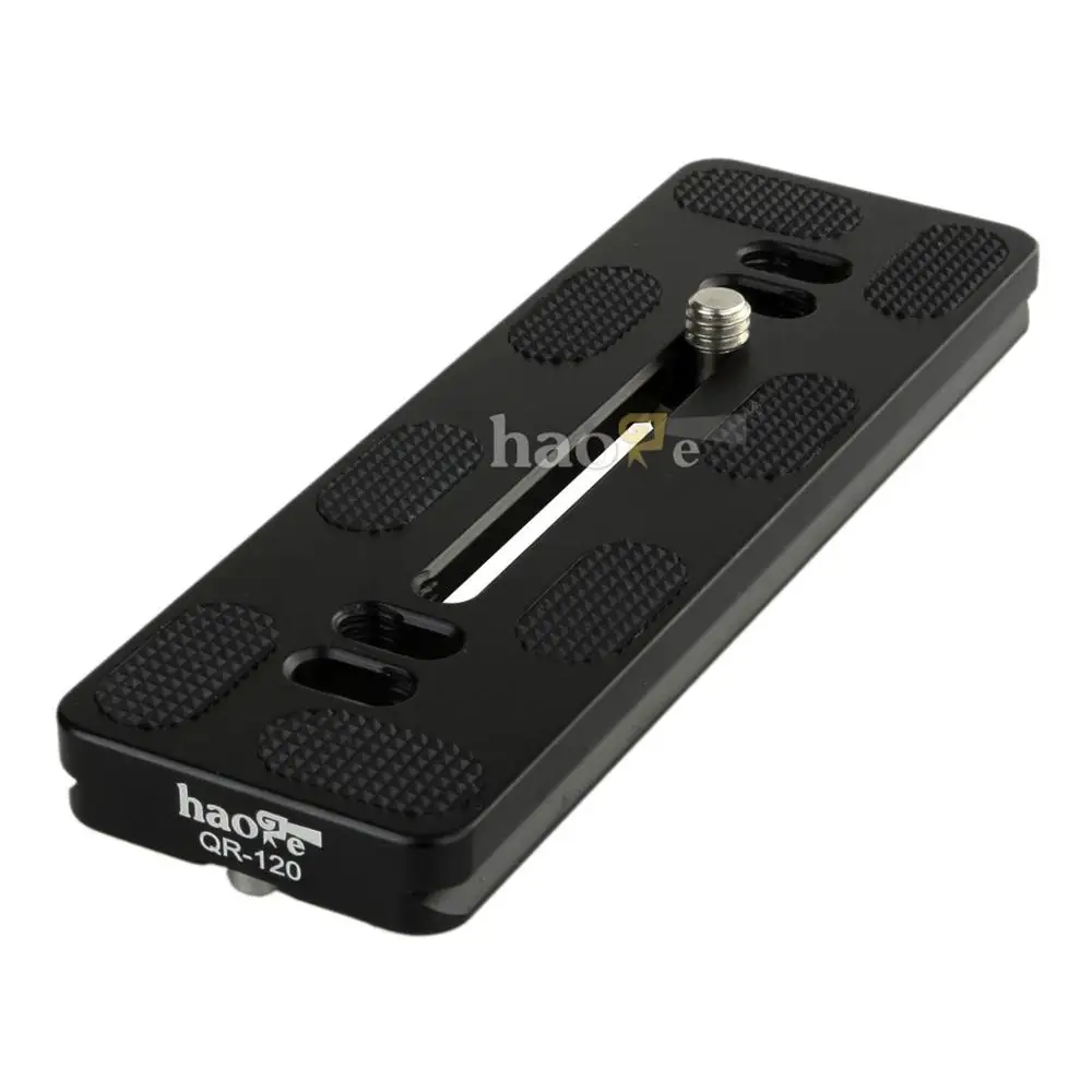 Haoge-لوحة سريعة التحرير 120 مللي متر QR ، لوحة مزدوجة Dovetail و D-Ring لولبية ، متوافقة مع معيار Arca-Swiss لرأس كرة الحامل ثلاثي القوائم