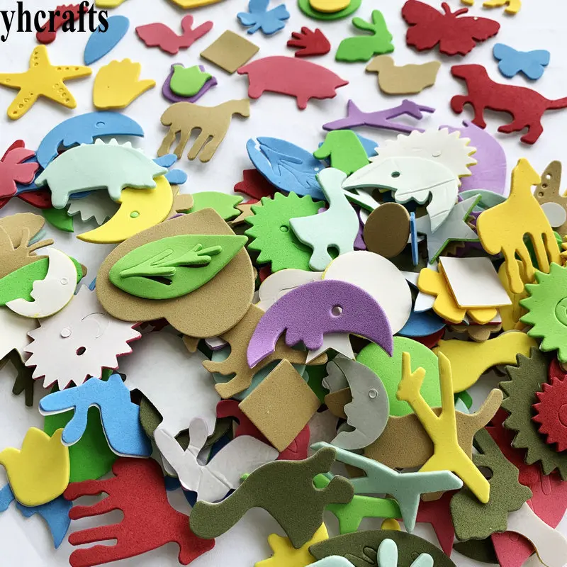 550PCS mix all shape heart star leaf butterfly flower moon sun foot animal airplane foam stickers bulk wholesale