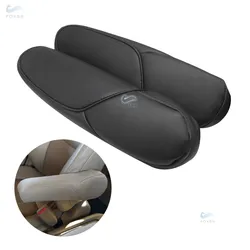 For Honda CRV 2007 2008 2009 2pcs Car Accessories Interior Side Seat Armrest Handle Cover PU Leather with Foam Decor Black Color