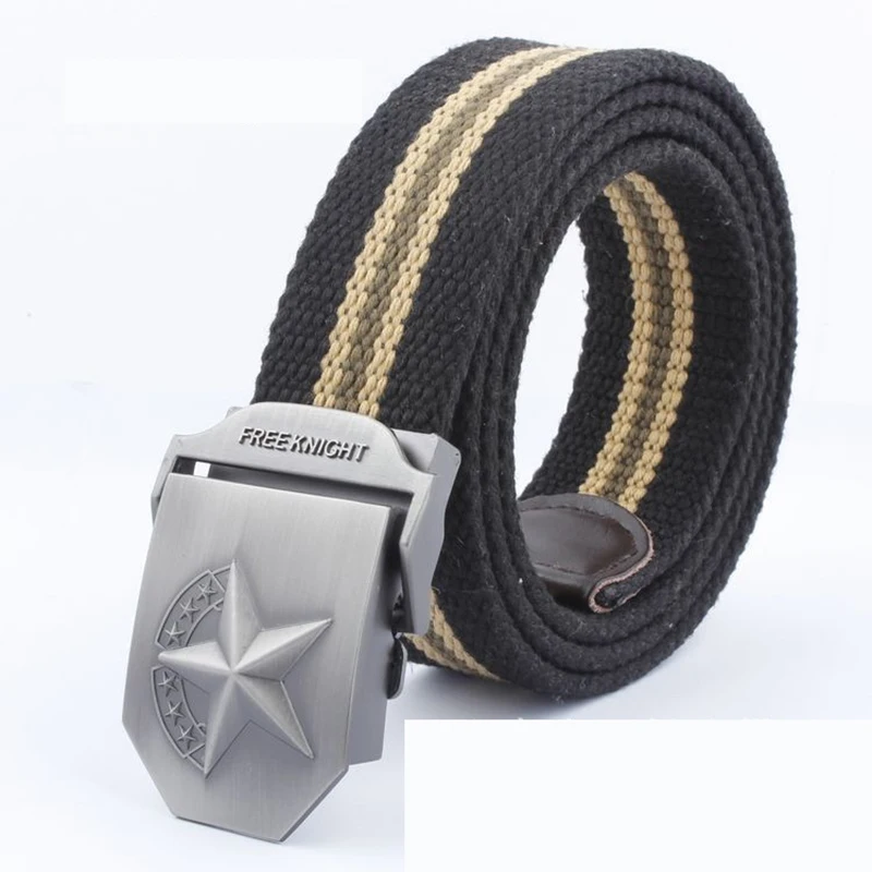 Cool Trend Klassieke Militaire Stijl Verdikte Geweven Student Canvas Man Riem