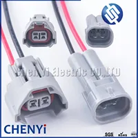 Conector de inyector de combustible para coche, Conector de 2 pines a prueba de agua, arnés de cables Pigtail para Subaru Mazda WRX 6189-0035 6189-0039