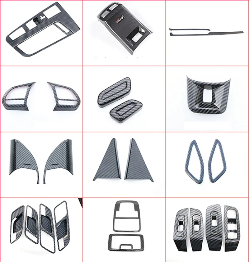 Carbon fiber pattern for MG6 2020-2021 Gear panel frame Window regulator switch panel Air outlet ring Interior decorate