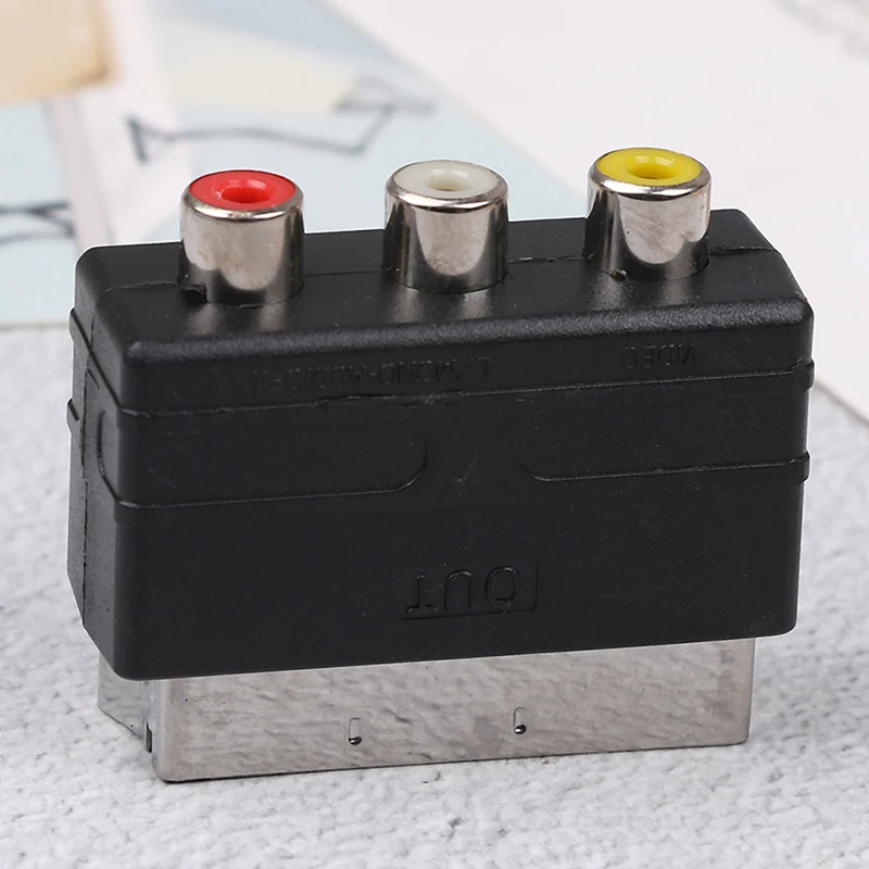RGB scart на 3 RCA S-видео sdapter Композитный RCA SVHS AV ТВ аудио конвертер