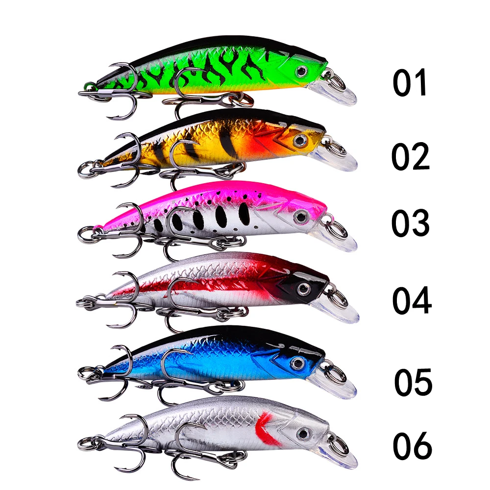 1 Piece 6 cm 6 G Submerged Hard Bait Wobbler Jig Bait Crankbait Carp Striped Bass Pesca Fishing Tackle Swim Bait