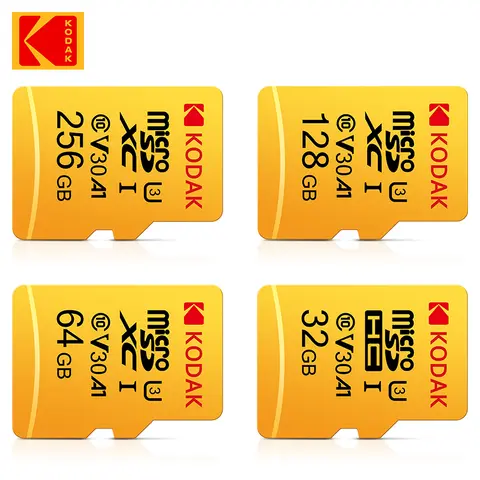 KODAK-Orijinal Hafıza Kartı, Micro SD Kart, TF Trans Flash Microsd, U3, 4K, 64GB, 32GB, 64GB, 32GB, 256GB, UHS-I, C10