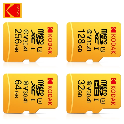 Imagen 2 del producto Tarjeta de memoria Original KODAK 256GB 128GB U3 4K tarjeta Micro SD 64GB 32GB A1 SDHC Microsd UHS-I C10 TF Trans Flash Microsd