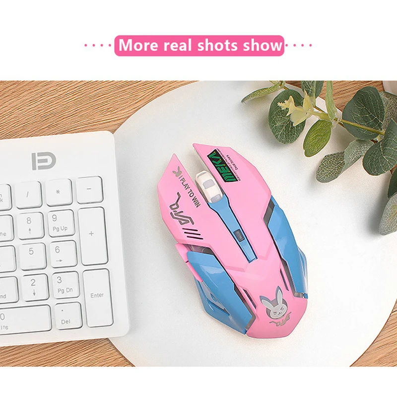 DB70 2020 新しい 2.4 グラム充電式ワイヤレスマウス LED バックライト付き、PC ラップトップマウス、さまざまなオプションのコンピュータアクセサリ