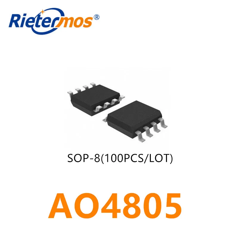 100PCS  AO4805  SOP-8
