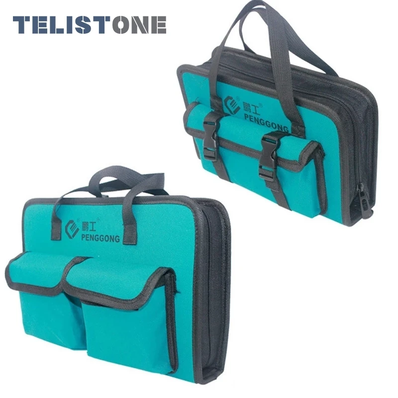 Tas Alat Organizer Portabel 600 Tas Penyimpanan Kain Oxford Alat Multifungsi Kantong Saku Alat Listrik Tas Alat Organizer
