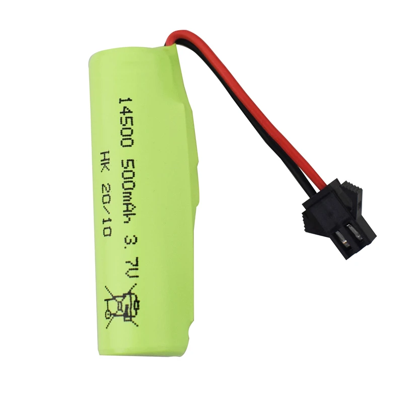 1S 3.7V 500Mah 14500 bateria Lipo i zestaw z ładowarką do DE35 DE38 Dubbelzijdig Rc Tumbling Stunt Afstandsbediening controle Auto