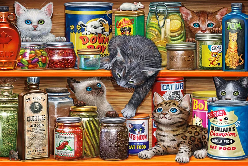 

Shelf cat wooden puzzle 500 pieces ersion jigsaw puzzle adult children's educational toys