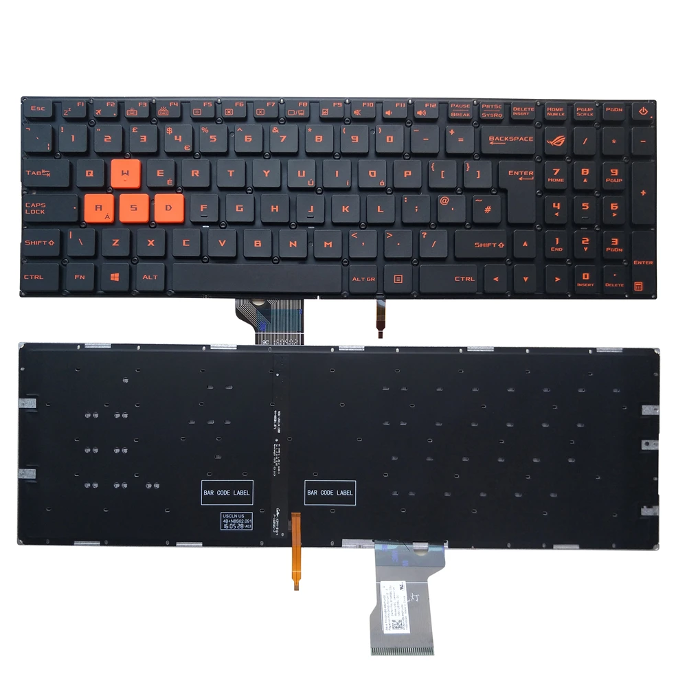 Czech Turkey UK Latin Laptop Keyboard Backlight For ASUS GL502 VS GL502VT GL502V GL502VM GL502VY Backlit Keyboard 0KNB0-662PLA00