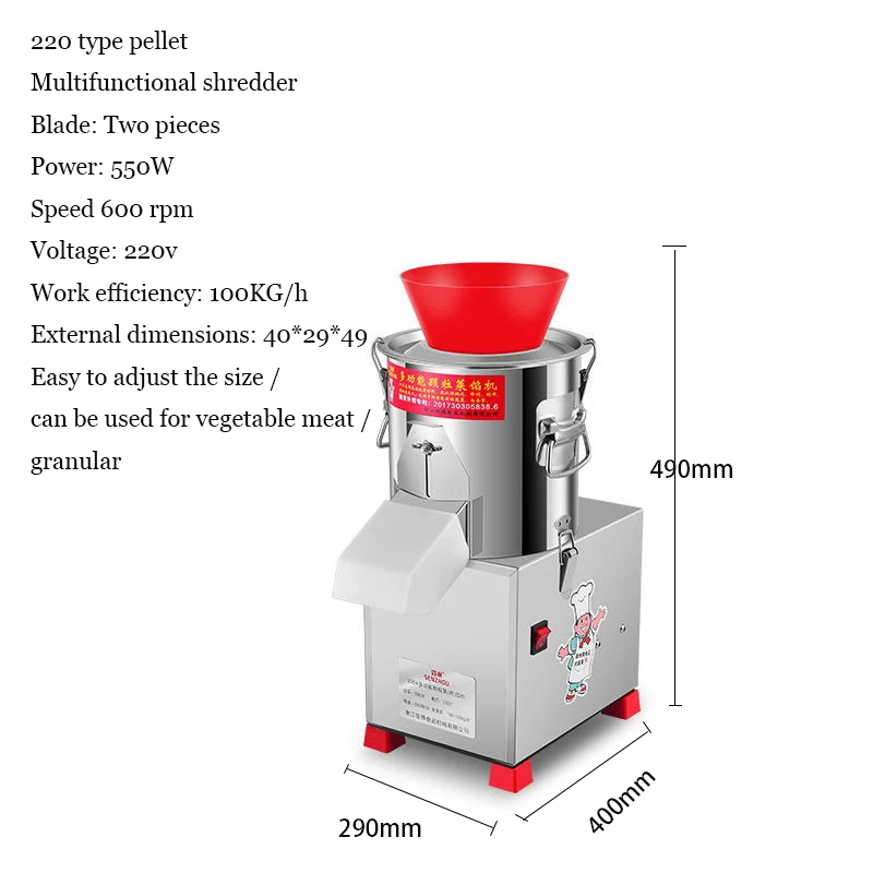 Handlowa kapusta chopper elektryczny robot kuchenny krajalnica do warzyw Granulator wielofunkcyjna maszynka do mielenia mięsa 220v kromka