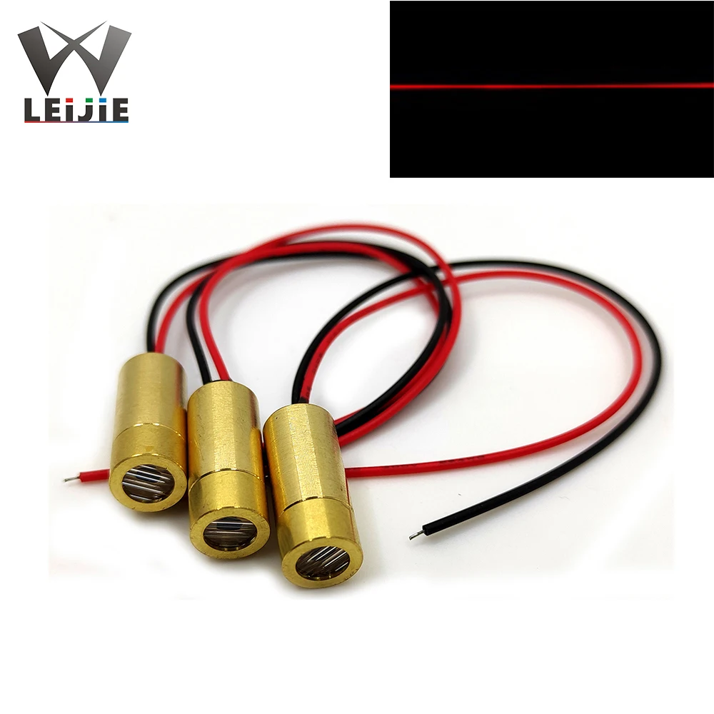 3pcs/lots MINI 5V Line 650nm 5mW 9mm Red Laser Head Laser Positioning Lamp Semiconductor Laser LED LD Module