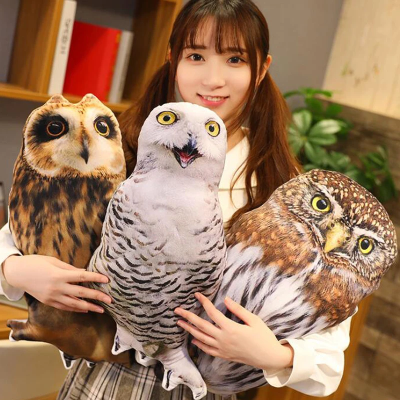 

Creative 3d Simulation Owl Doll Children Stuffed Plush Toy Bird Pillow Gift