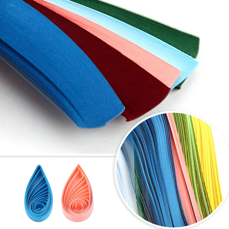 3mm Width 120 Stripe Quilling Paper Solid Color Lucky Star Origami DIY Handcraft Folded Paper Artwork Flower Handmade Supplies