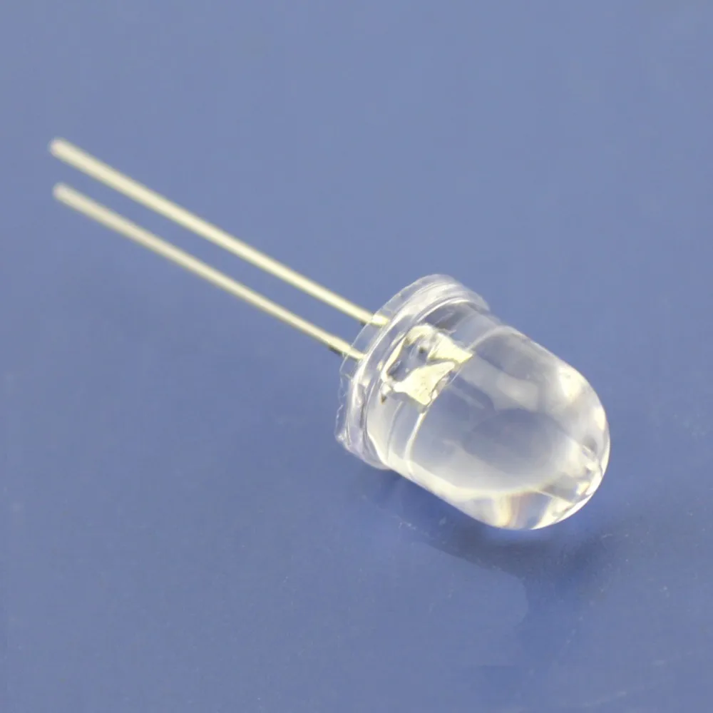 250 Stuks Led 10Mm Wit Transparant Ronde Wit/Geel/Rood/Groen/Blauw Led Light Emitting diode Lamp Water Clear F10 Led Diodes