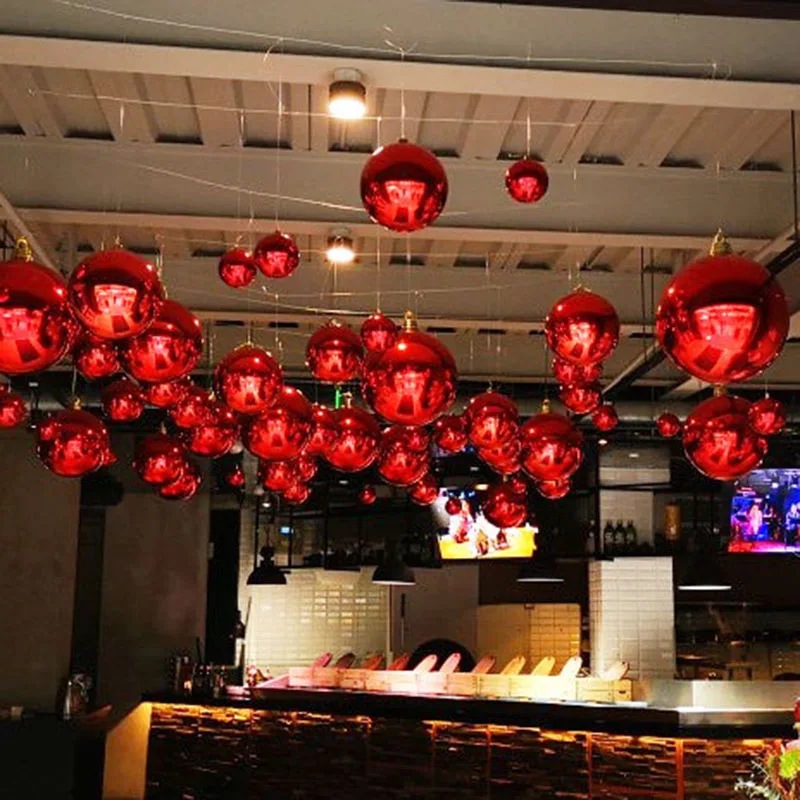 30cm 40cm Christmas Ball Ornaments Large Hanging Balls Baubles mall scene decorative colorful balls Home Party Ornament Decor